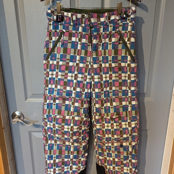 Girl's Boy's Columbia Geometric Snow Pants Ski Snowboard Multicolor Size 14/16 - Picture 15 of 15